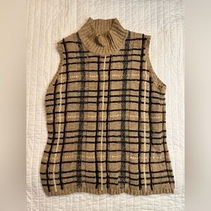 Vintage Susan Bristol plaid sweater vest
